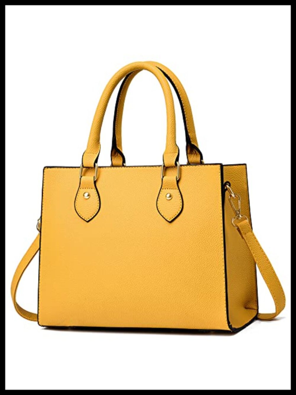 PU Leather Satchel Crossbody Handbag Tote Top Handle Shoulder Bag